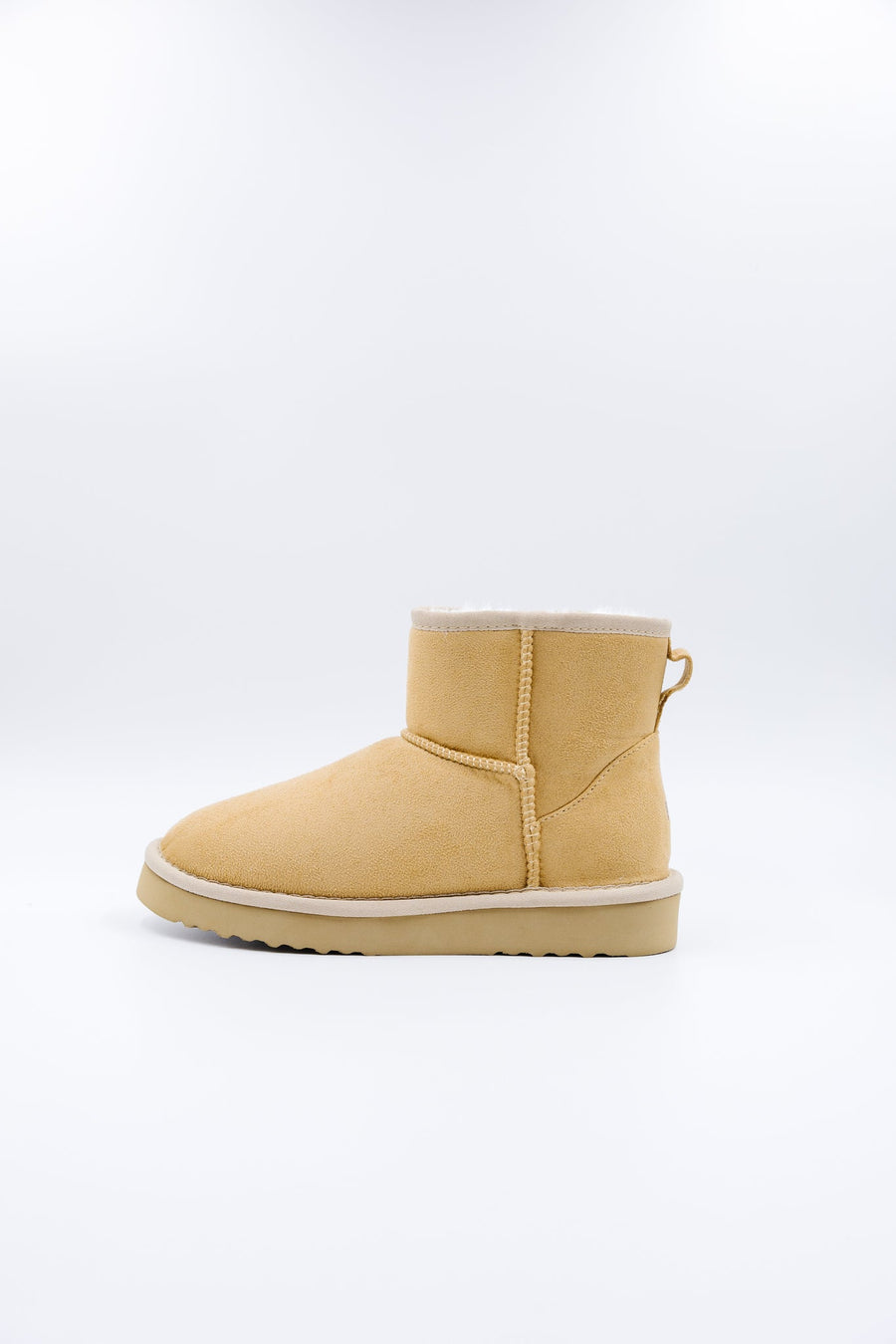 ROVYXEL Faux Fur Lined Mini Boot - Tan / Snow White - image 1