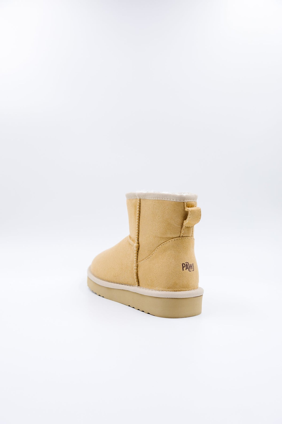 ROVYXEL Faux Fur Lined Mini Boot - Tan / Snow White - image 2