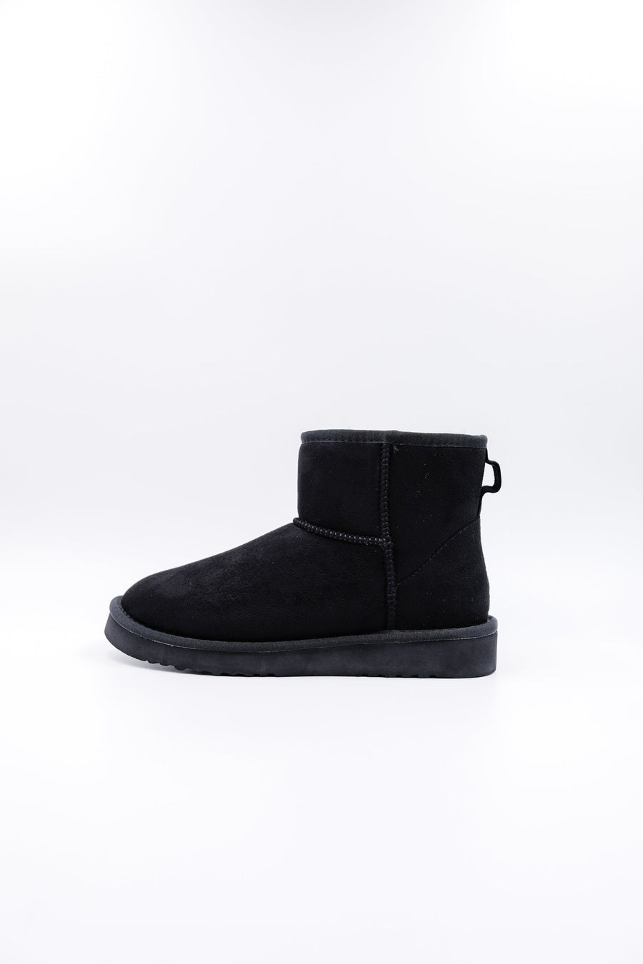 ROVYXEL Faux Fur Lined Mini Boot - Black / Black Mink - image 1
