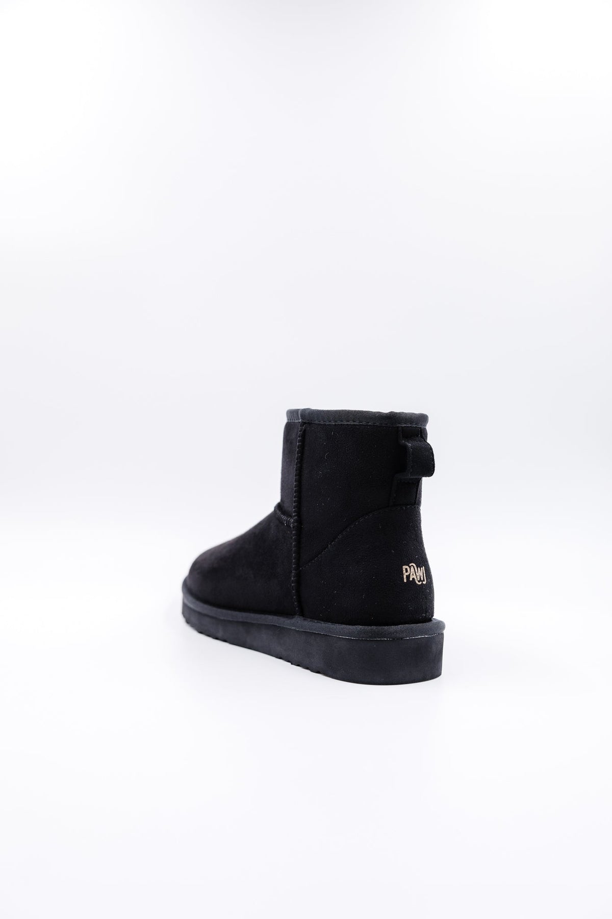 ROVYXEL Faux Fur Lined Mini Boot - Black / Black Mink - image 2