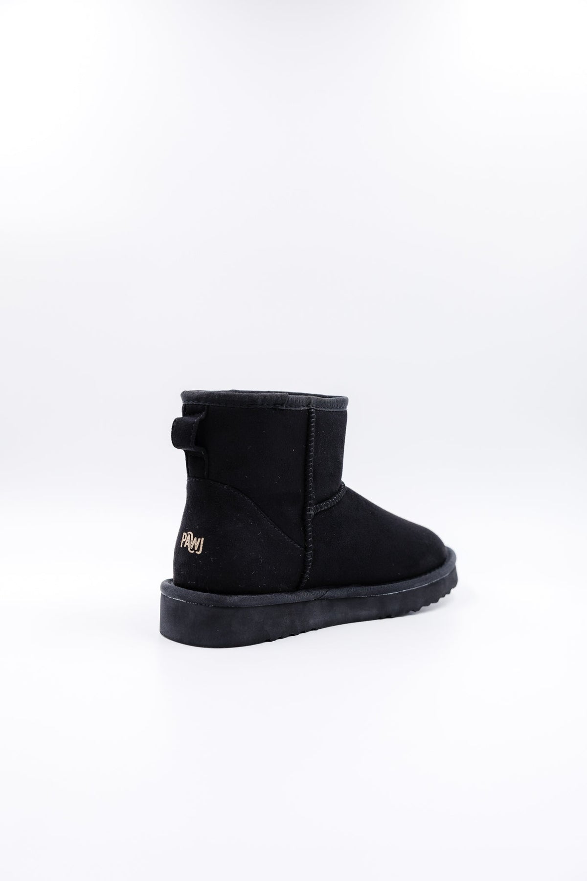 ROVYXEL Faux Fur Lined Mini Boot - Black / Black Mink - image 3