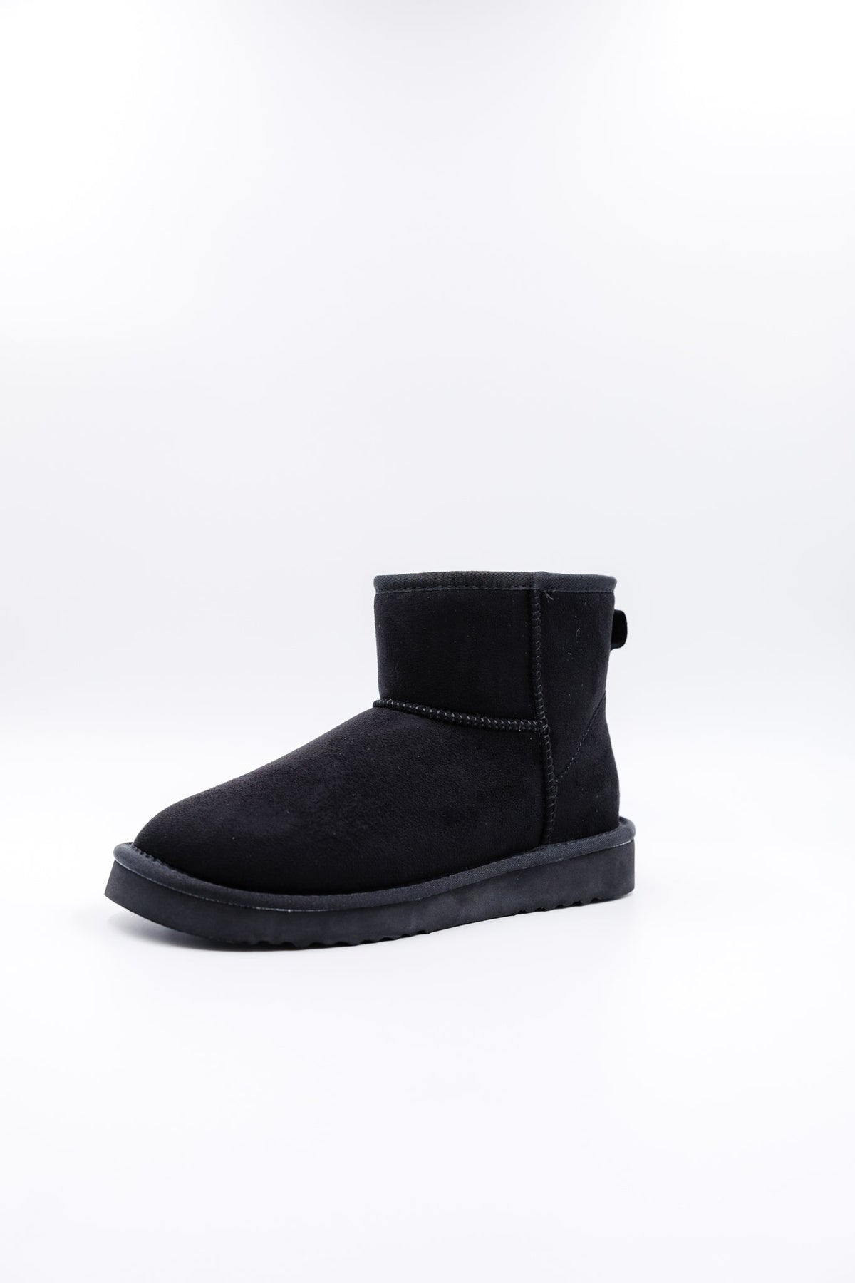 ROVYXEL Faux Fur Lined Mini Boot - Black / Black Mink - image 5