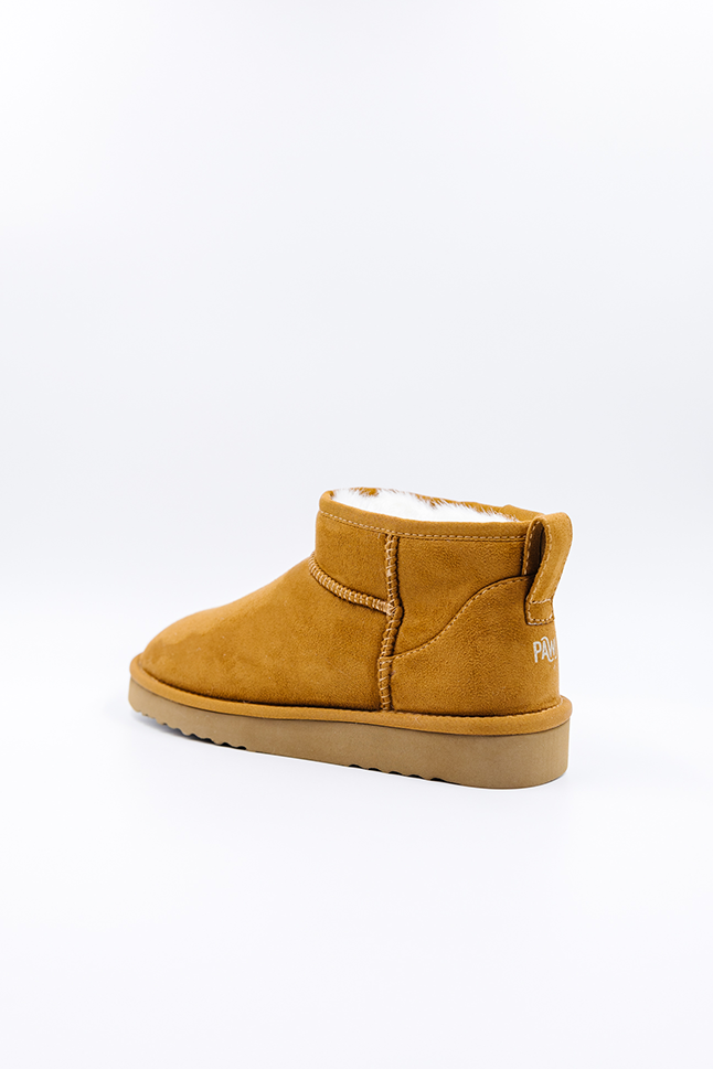 ROVYXEL Faux Fur Lined Ultra Mini Boot - Chestnut / Snow White - image 2