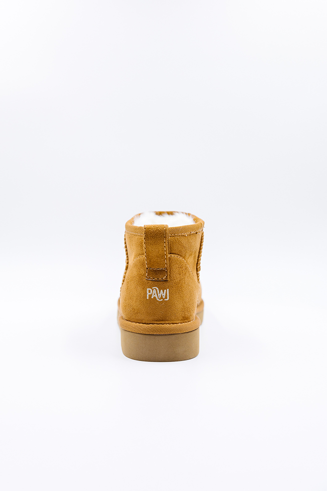 ROVYXEL Faux Fur Lined Ultra Mini Boot - Chestnut / Snow White - image 3