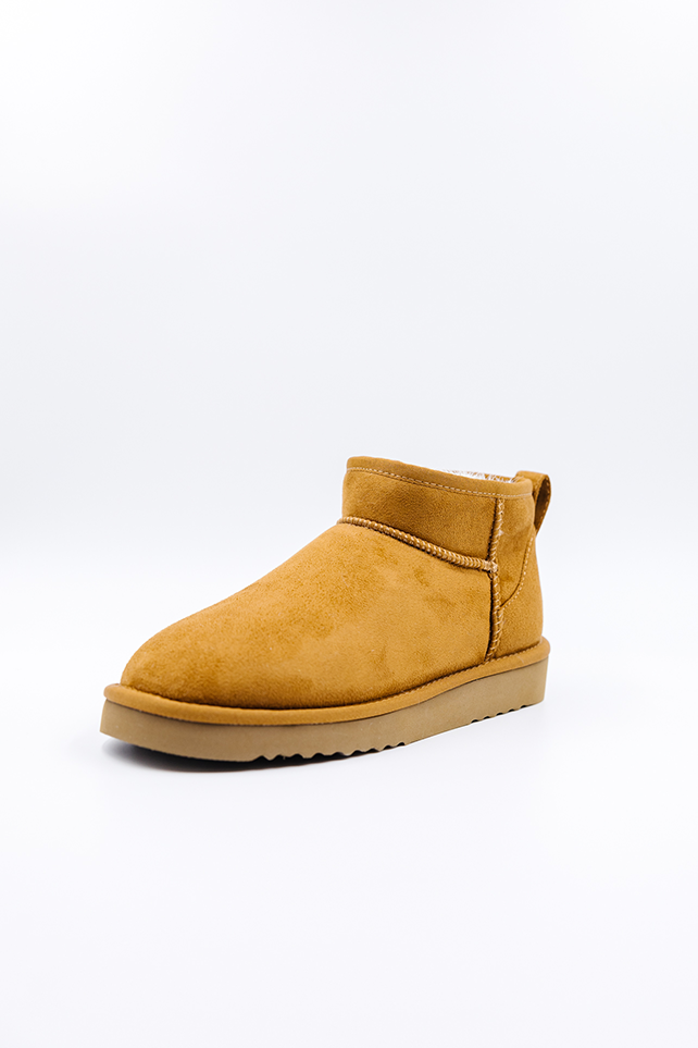 ROVYXEL Faux Fur Lined Ultra Mini Boot - Chestnut / Snow White - image 5
