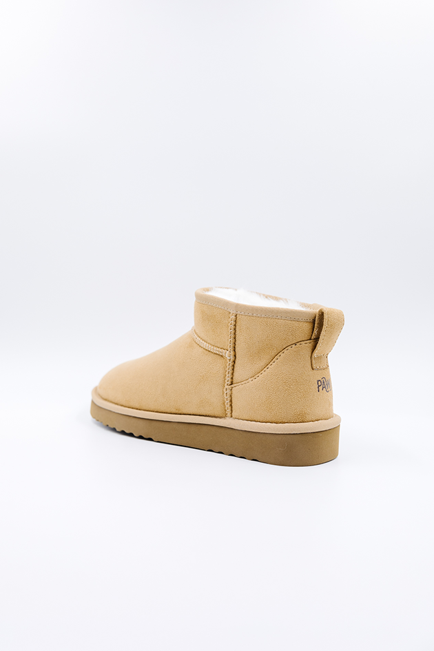 ROVYXEL Faux Fur Lined Ultra Mini Boot - Tan / Snow White - image 2