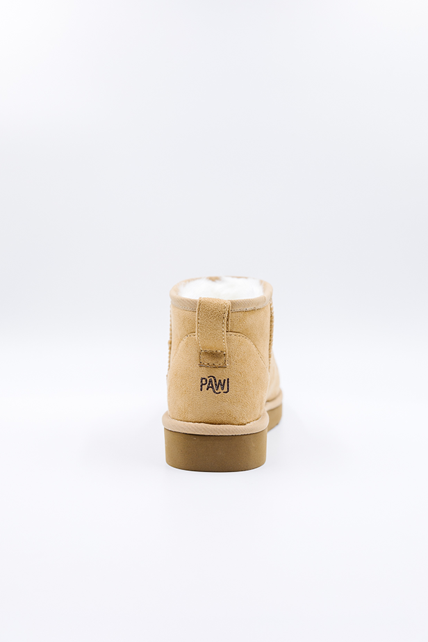 ROVYXEL Faux Fur Lined Ultra Mini Boot - Tan / Snow White - image 3