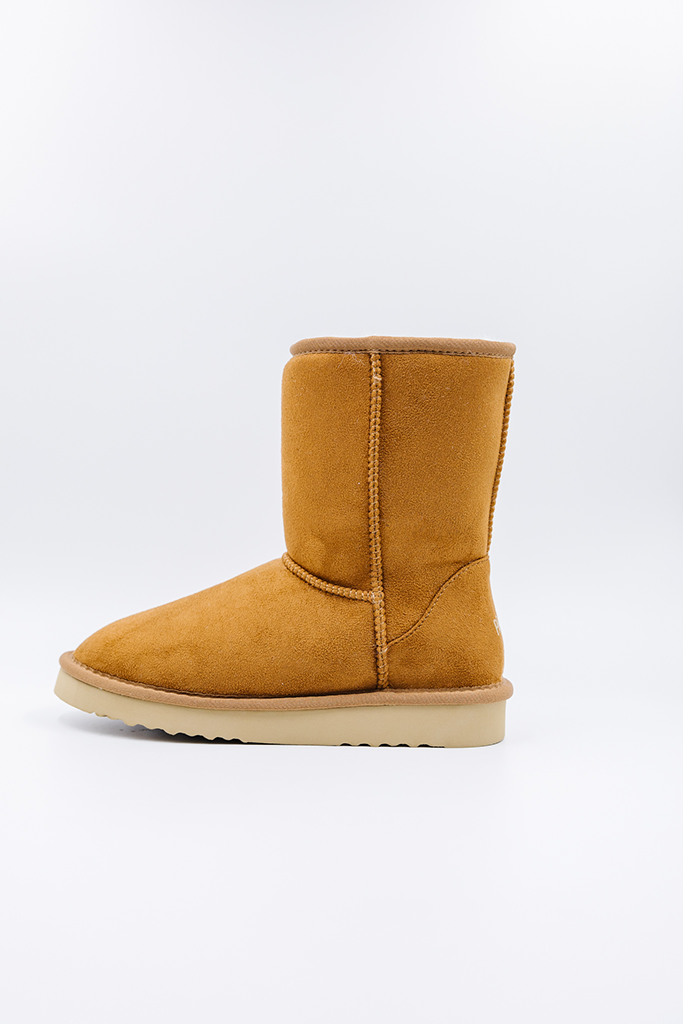 ROVYXEL Faux Fur Lined Short Boot - Chestnut - image 4