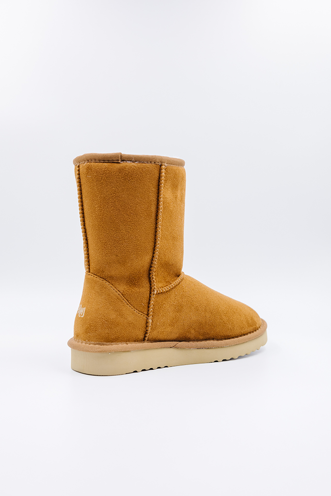 ROVYXEL Faux Fur Lined Short Boot - Chestnut - image 7