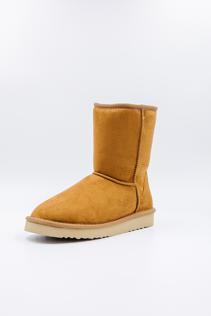 ROVYXEL Faux Fur Lined Short Boot - Chestnut - image 8