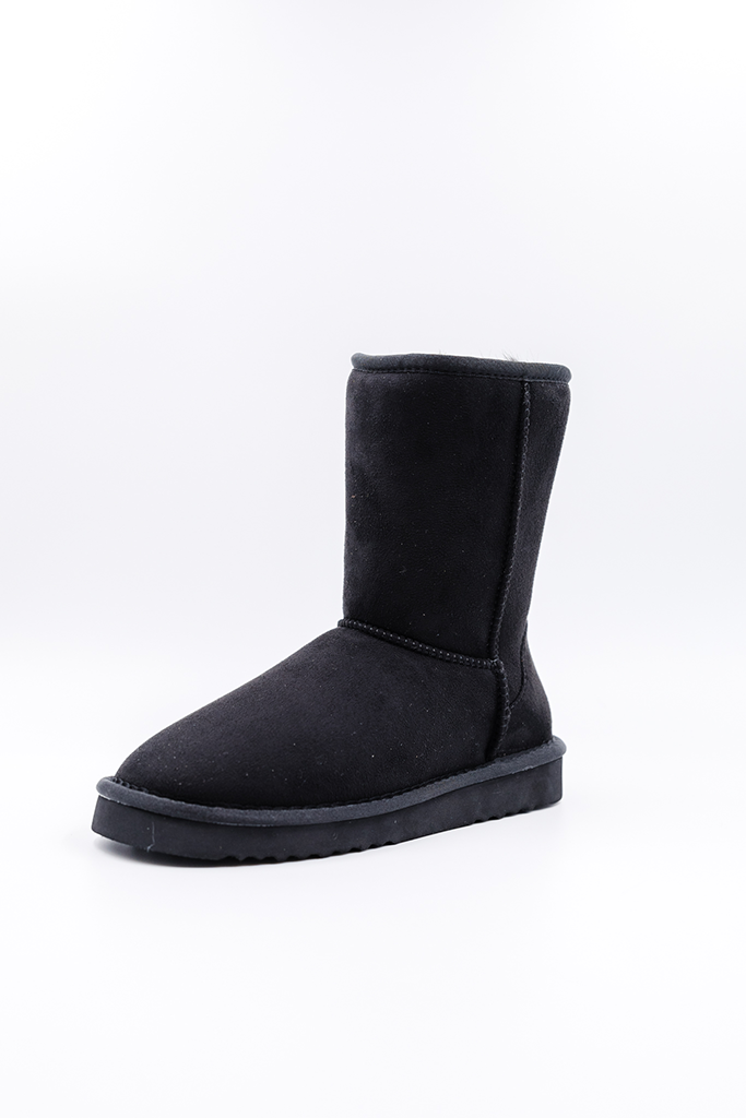 ROVYXEL Faux Fur Lined Short Boot - Black - image 7