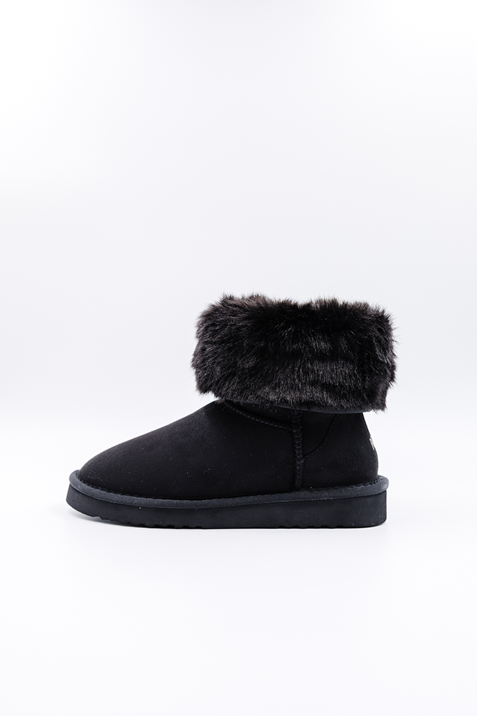 ROVYXEL Faux Fur Lined Short Boot - Black - image 1