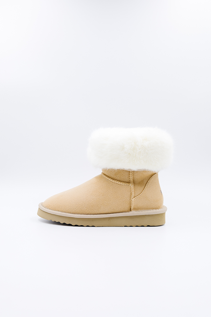 ROVYXEL Faux Fur Lined Short Boot - Tan - image 1