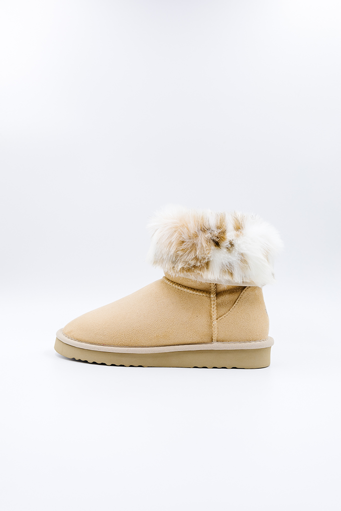 ROVYXEL Faux Fur Lined Short Boot - Tan - image 2