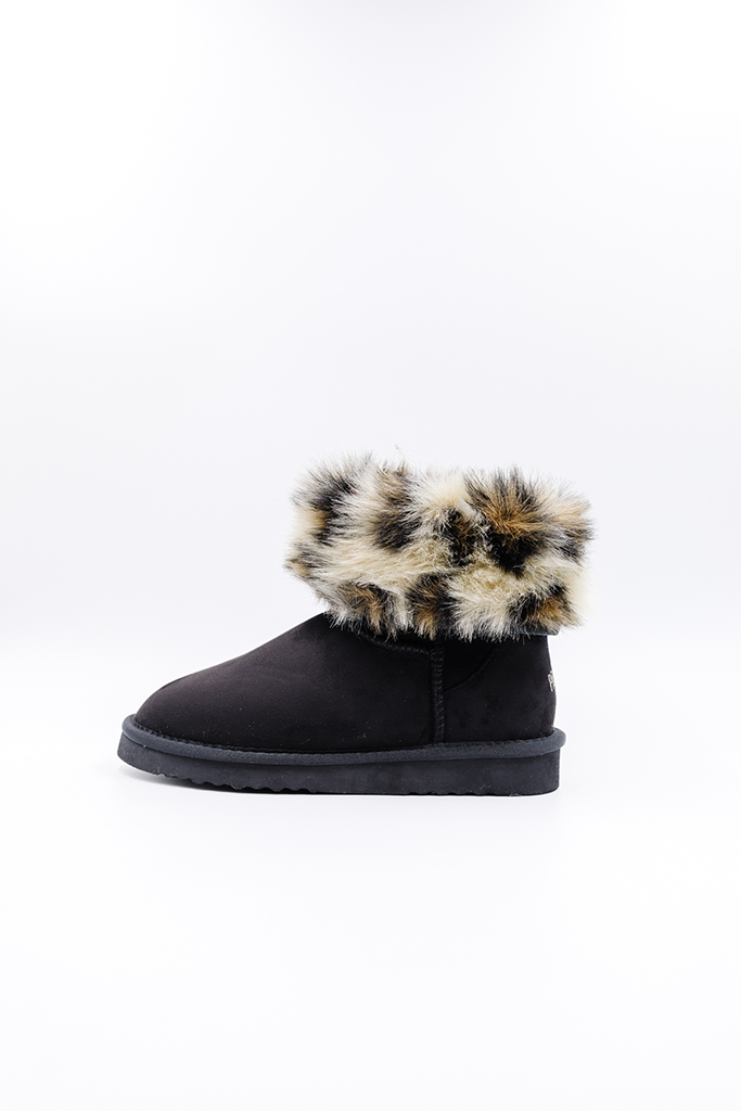 ROVYXEL Faux Fur Lined Short Boot - Black - image 2