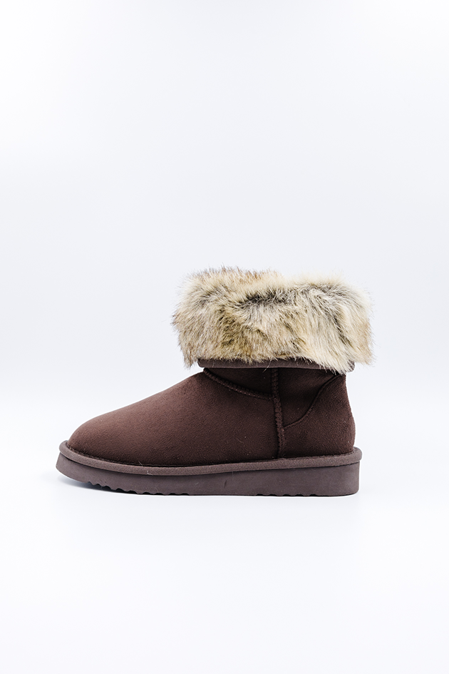 ROVYXEL Faux Fur Lined Short Boot - Brown - image 1