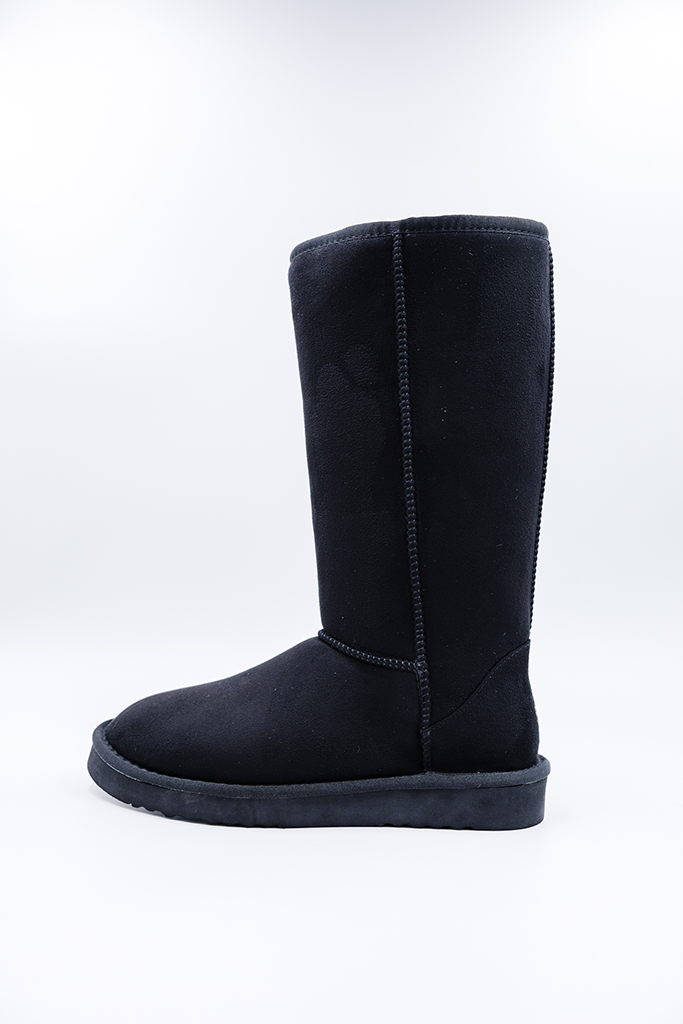 ROVYXEL Faux Fur Lined Tall Boot - Black - image 4