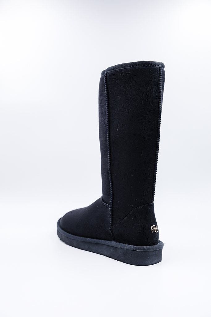 ROVYXEL Faux Fur Lined Tall Boot - Black - image 5