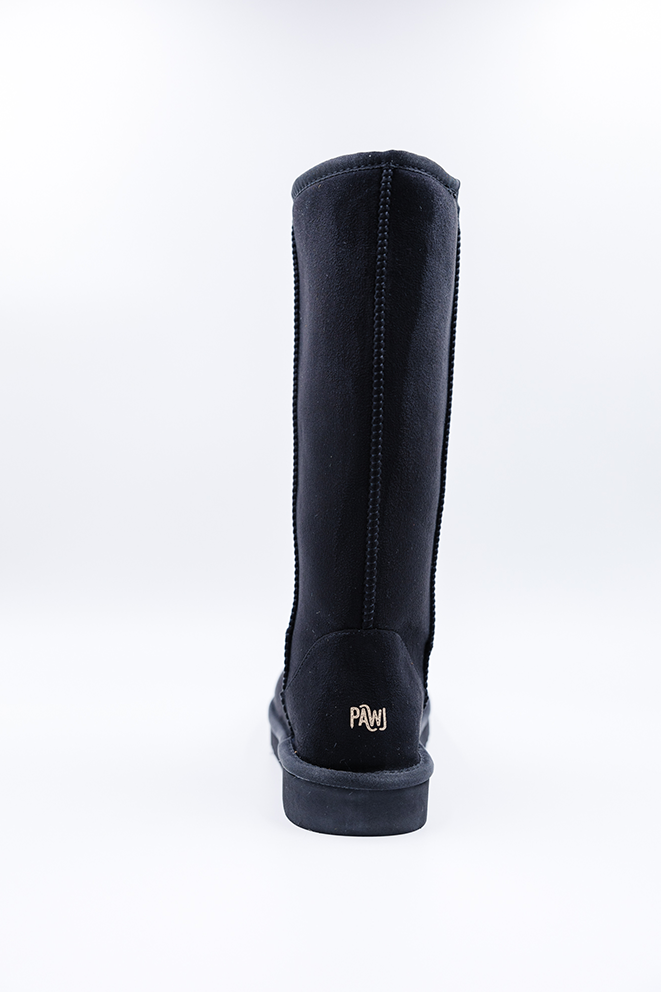 ROVYXEL Faux Fur Lined Tall Boot - Black - image 6