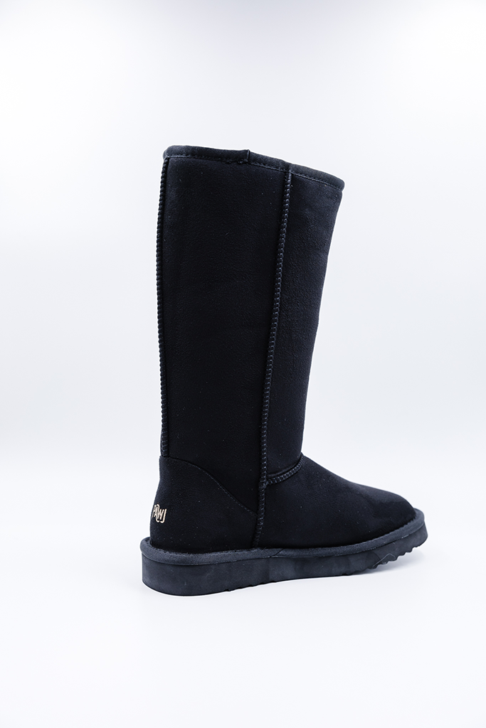 ROVYXEL Faux Fur Lined Tall Boot - Black - image 7