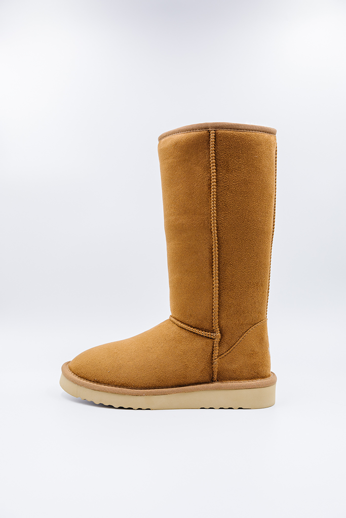 ROVYXEL Faux Fur Lined Tall Boot - Chestnut - image 6