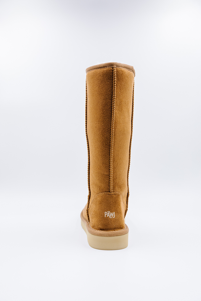 ROVYXEL Faux Fur Lined Tall Boot - Chestnut - image 8