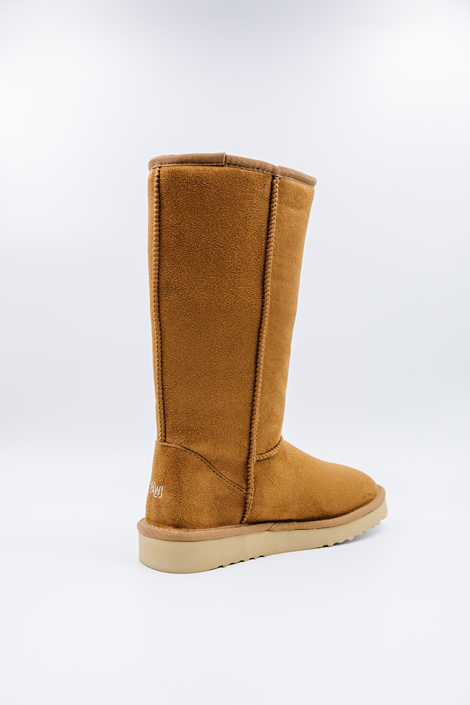 ROVYXEL Faux Fur Lined Tall Boot - Chestnut - image 9