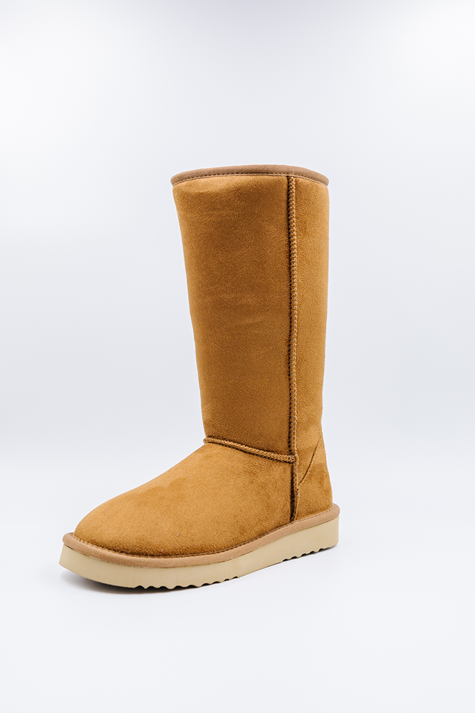 ROVYXEL Faux Fur Lined Tall Boot - Chestnut - image 10