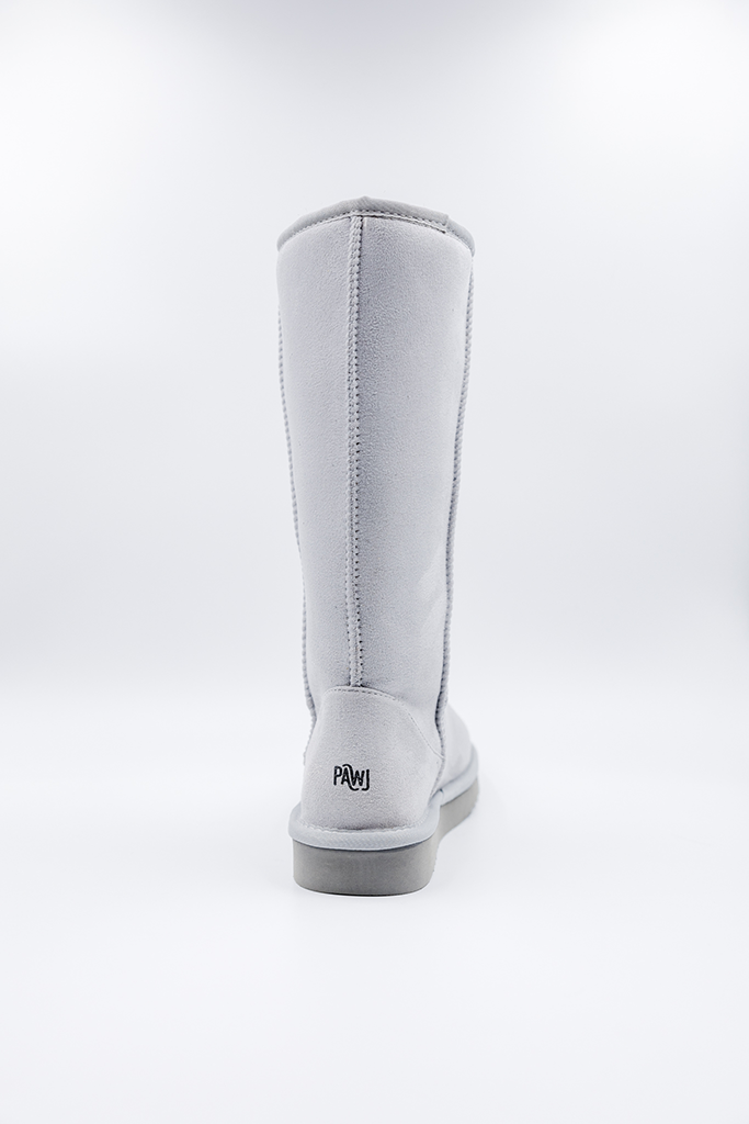 ROVYXEL Faux Fur Lined Tall Boot - Grey - image 4