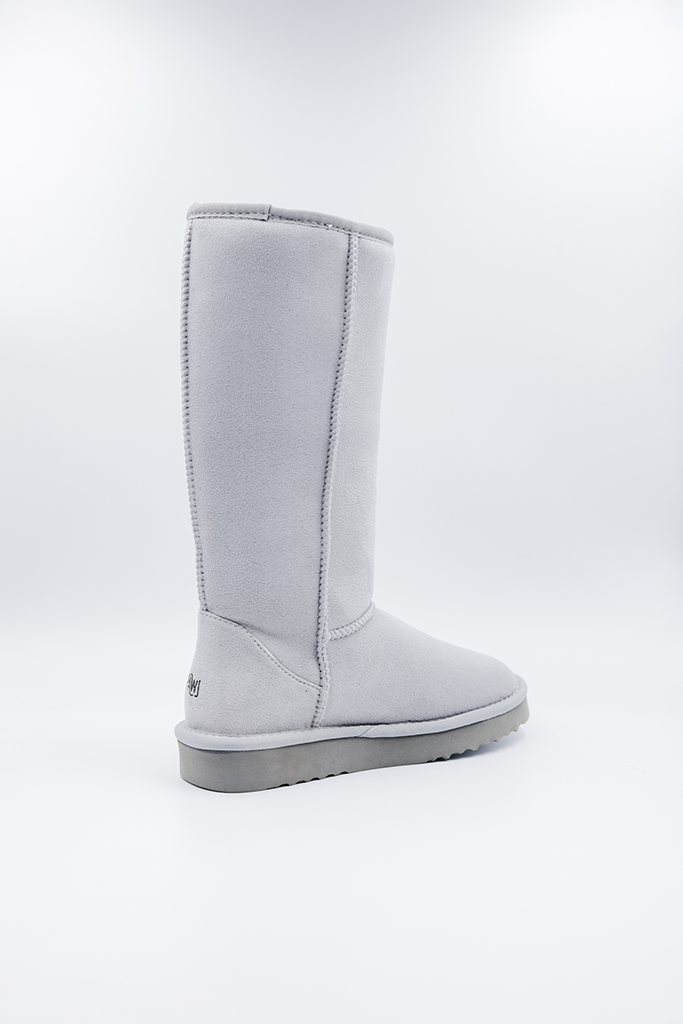 ROVYXEL Faux Fur Lined Tall Boot - Grey - image 5