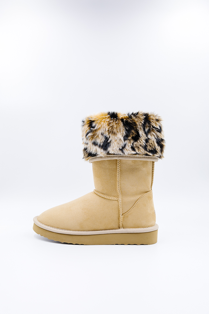 ROVYXEL Faux Fur Lined Tall Boot - Tan - image 3