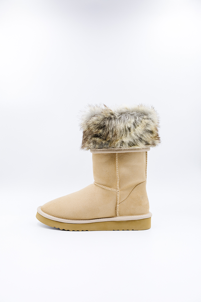 ROVYXEL Faux Fur Lined Tall Boot - Tan - image 10
