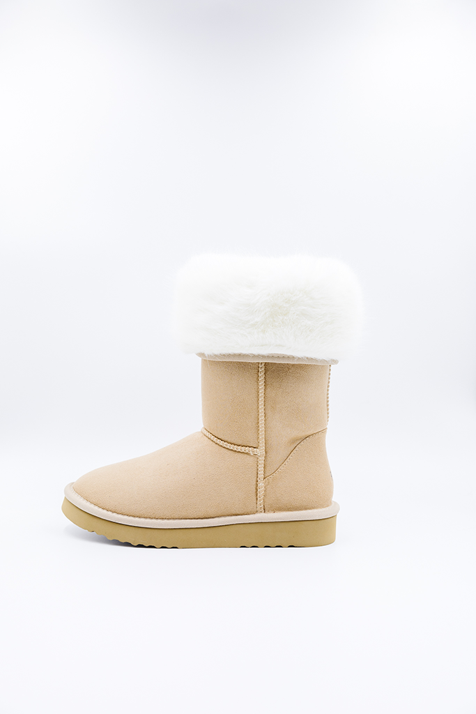 ROVYXEL Faux Fur Lined Tall Boot - Tan - image 1