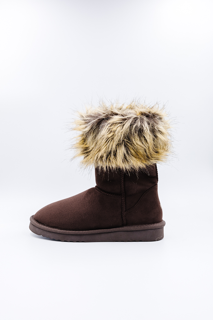 ROVYXEL Faux Fur Lined Tall Boot - Brown - image 8
