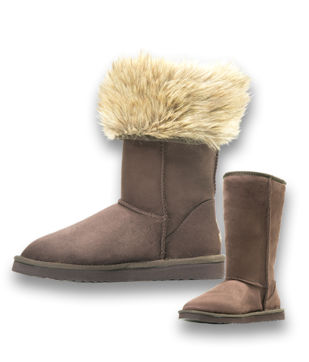 ROVYXEL Faux Fur Lined Tall Boot - Brown - image 9